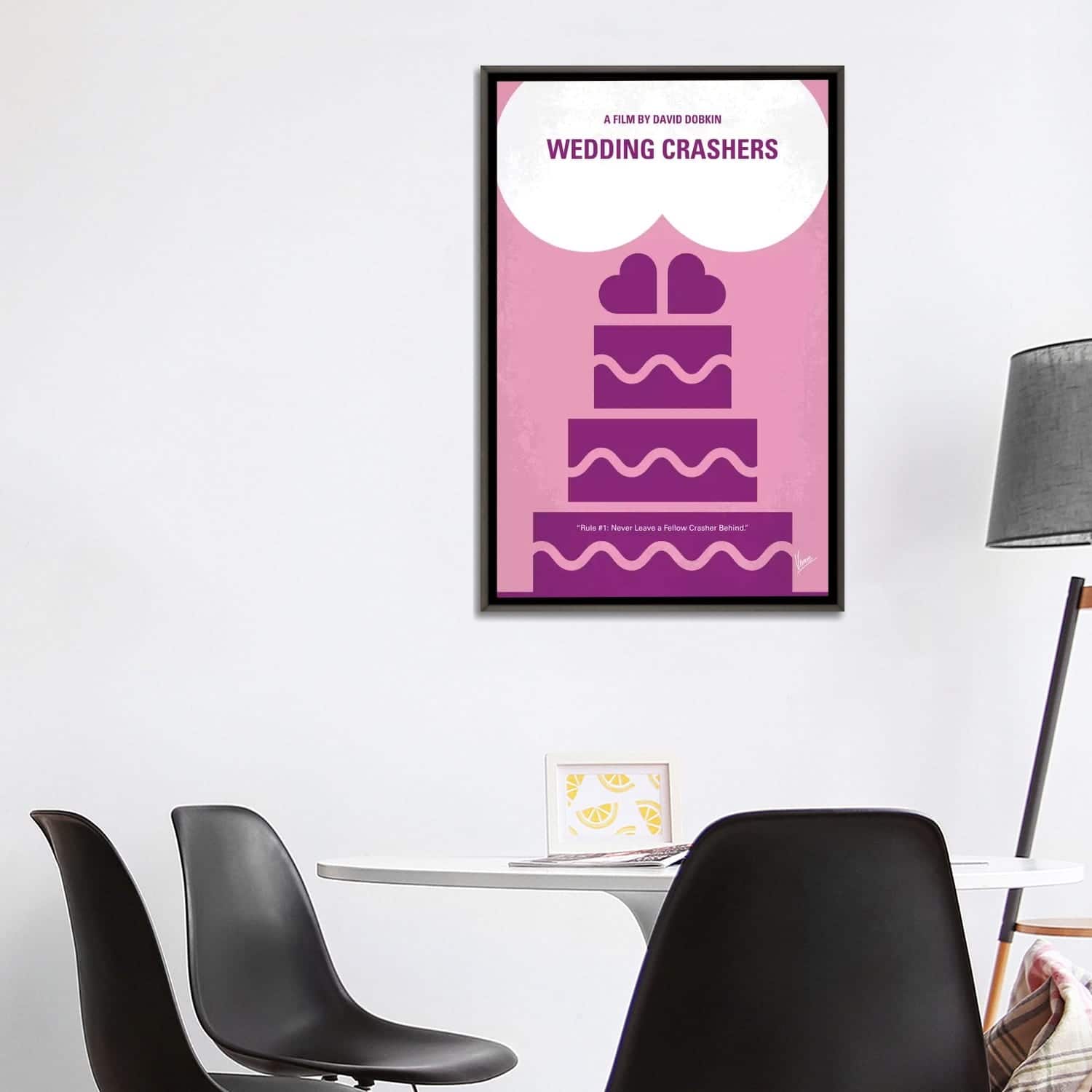 iCanvas "Wedding Crashers Minimal Movie Poster" by Chungkong Framed